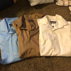 Three Geoffrey Bean dress shirts